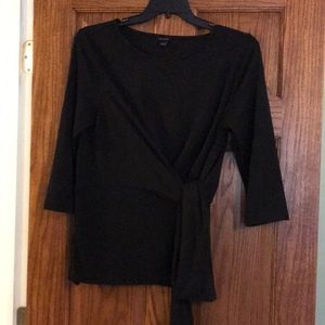 Ann Taylor Tie Front Blouse, L